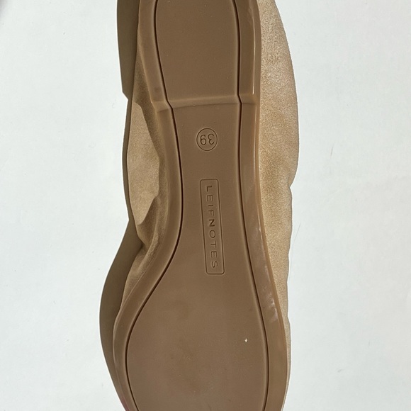 NWOT Leifnotes suede pink/beige watercolour dip dyed ballet flats,made in Italy. - Picture 5 of 16